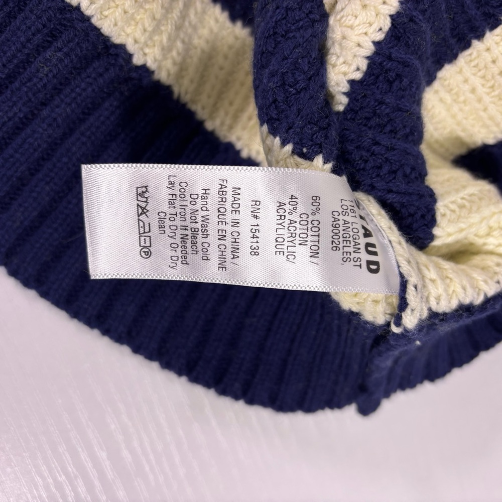 NWT STAUD Hampton Oversized Two Tone Chartreuse Sweater Size Large - Picture 8 of 8